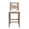 Bali & Pari Poltak Modern Bohemian Grey Natural Kubu Rattan and Mahogany Wood Counter Stool 245-13717-ZORO - alternate 5